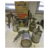 (4) Air driven paint sprayers including Devil (4) Air driven paint sprayers including Devil