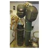 Torch tank set with torch, cart, 2 masks, & pair Torch tank set with torch, cart, 2 masks, & pair