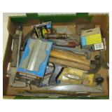 Contour gauge, hammers, staples, utility knives, Contour gauge, hammers, staples, utility knives,