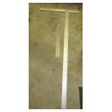 Aluminum 48" T square & Johnson 24" square. Aluminum 48" T square & Johnson 24" square.