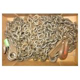(2) Campbell chains with 3 hooks. Size 7/32 (2) Campbell chains with 3 hooks. Size 7/32
