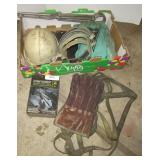 Hard hat, welding gloves, straps, CM hoist bar,