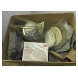 Buffing pads, respirators, O rings, etc. Buffing pads, respirators, O rings, etc.