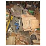 Funnels, flashlights, caulk gun, hand saw, metal Funnels, flashlights, caulk gun, hand saw, metal