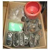 Large group of hardware including new drill bits,