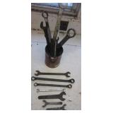 Large variety of wrenches. Brands include