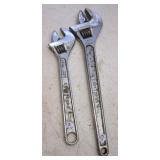 (2) Craftsman crescent wrenches 12" & 16". (2) Craftsman crescent wrenches 12" & 16".