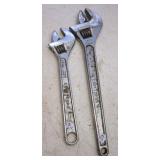 (2) Craftsman crescent wrenches 12" & 16".