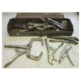 Craftsman portable tool box with (6) Vice grips, Craftsman portable tool box with (6) Vice grips,
