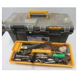 Work force tool box filled with sockets,