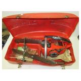 Vintage Homelite XL2 gas chain saw with 3 bars,