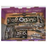 Large group of machinist taps & dies including Large group of machinist taps & dies including