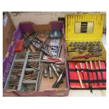 Large group of machinist taps & dies including Large group of machinist taps & dies including