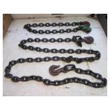 (2) Chains with hooks. Largest is 8ft long.