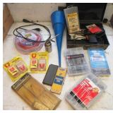 Zip ties, various organized hardware, grass gator Zip ties, various organized hardware, grass gator