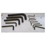 (12) Unbrako Allen wrenches. (12) Unbrako Allen wrenches.