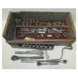 Large group of sockets & ratchets some deep well. Large group of sockets & ratchets some deep well.