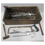 Hack Saw, chisels, punches, Allen wrenches, Hack Saw, chisels, punches, Allen wrenches,