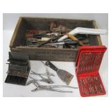 Garage brackets, hand tools, Allied drill bit Garage brackets, hand tools, Allied drill bit
