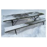 Picnic table. Picnic table.