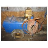 Hudson 1961 portable air compressor with hose. Hudson 1961 portable air compressor with hose.