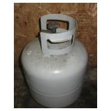 Propane grill tank.