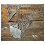 (2) Medium size animal traps. (2) Medium size animal traps.