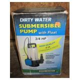 3/4 HP Dirty washer submersible pump. 3/4 HP Dirty washer submersible pump.