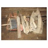Various cement trowels and floats. Various cement trowels and floats.