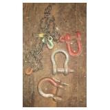 Campbell 3/16 chain measures 8ft long & (3) Campbell 3/16 chain measures 8ft long & (3)