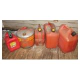 (5) Various size gas cans from 2-5 gallon. (5) Various size gas cans from 2-5 gallon.