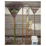 (6) Rakes including leaf & garden. (6) Rakes including leaf & garden.