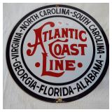 Porcelain Atlantic Coastline sign. Measures 12"