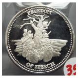 1 Oz. Johnson Matthey .999 Freedom of Speech