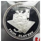 1 Oz. Johnson Matthey .999 Freedom of Slavery