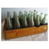 Vintage Coca-Cola wood crate with (24) Vintage