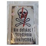 Rare Nazi Electrocution porcelain sign from