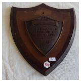 1935 Chevrolet Sales Award plaque. Measures 11" x