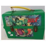 Vintage plastic Hulk lunch box with Thermos.