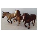 (3) Breyer horses in various styles. Tallest