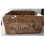 Vintage Lennox Hand Soap wood crate with dovetail