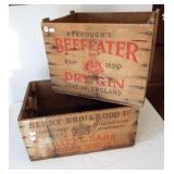 (2) Vintage wood crates including Berry Bros &