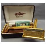 (2) Vintage razors including Gillette Milord and