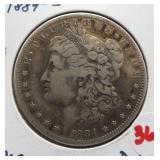 1884-S Morgan silver dollar. Key date.