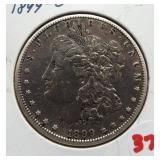 1899-O Morgan silver dollar.