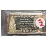 One ounce .999 Pony Express silver bar.