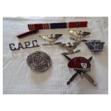 Assorted Military insignias.