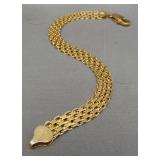 Italy sterling silver flowing link style bracelet