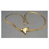 Italy sterling silver herringbone necklace with