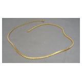 Italy sterling silver necklace with gold overlay.